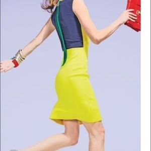 Yigal Azrouel tri-color jersey knit dress XS